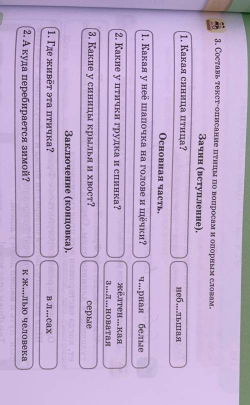 1.Озглав текст 2.Составь текст описание 3.Калмыр 4.Провер.слова (орфф)