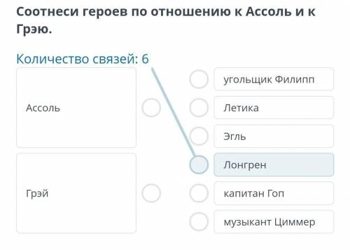 Под алыми парусамиСоотнеси героев по отношению к Ассоль и к Грэю.​