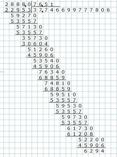 2 888: 76.512632: 94.42столбиком ​