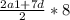 \frac{2a1+7d}{2}*8