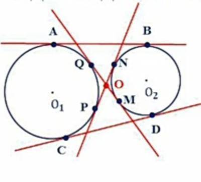 Докажите, что: AB=CD MN=PNПодумайте и составьте алгоритм построения общей внутренней касательной к д