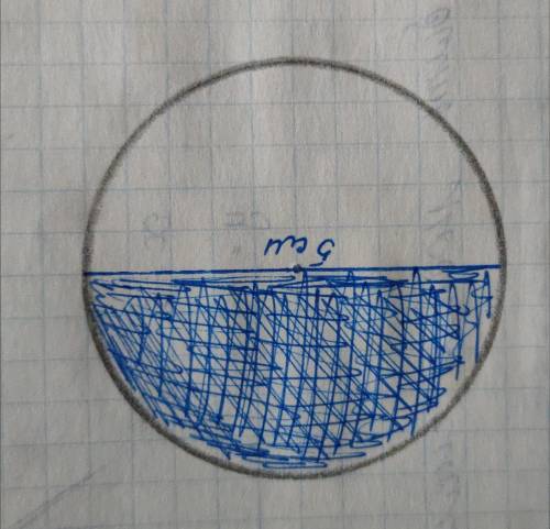 6) Начерти окружность диаметром 5 см. Закрась половину Получившегося круга ФОТОО ​