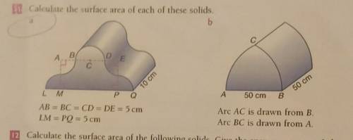 Calculate the surface area of each of these solids.​