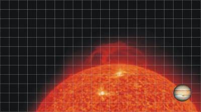 Ниже приведены три фотографии Солнца, сделанные 31 марта 2021 года. Определите высоту протуберанца в
