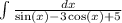 \int\limits \frac{dx}{ \sin(x) - 3 \cos(x) + 5} \\