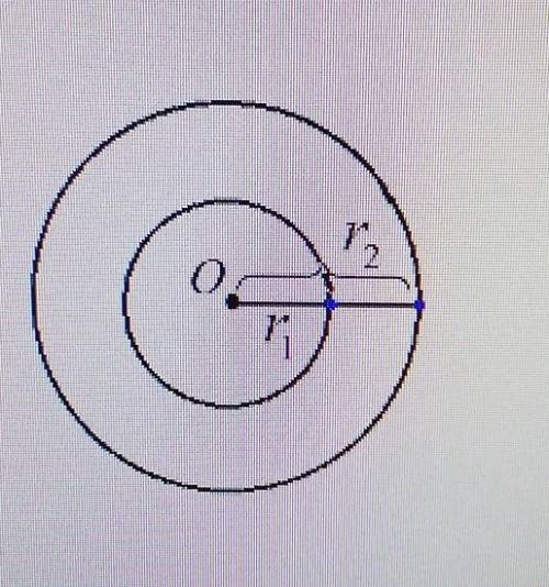 Дано: коло (0; 7) і коло (0; , ) - концентричні, r1 + r2 = 19 см,r2 - r1 = 6 см.Знайти: r1, r2 ​