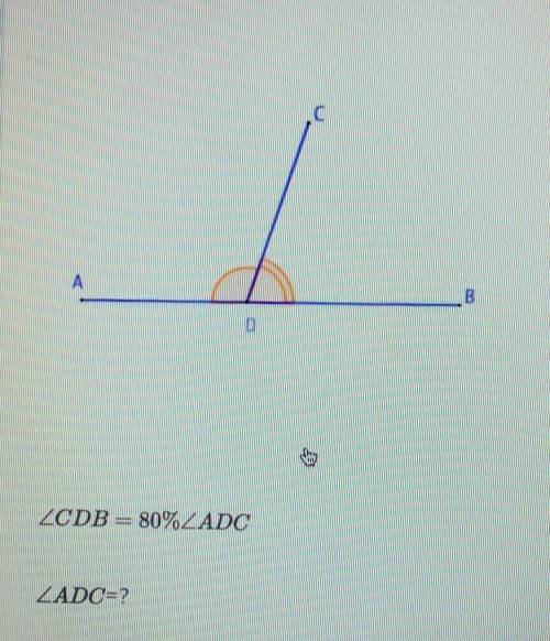 Угол cdb равен 80% угла adc угол adc=?​