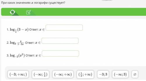 При каких значениях x логарифм существует?