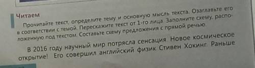 Прочитайте текст, определите тему и основную мысль текста. Озаглавте его в соответствии с темой . Пе