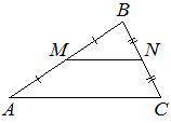 Точки M и N являются серединами сторон AB и BC треугольника ABC, сторона MB равна 12, сторона BN рав