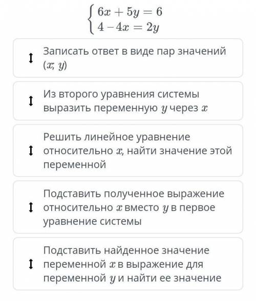 Решение системы линейных уравнений с двумя переменными сложения и подстановки. Урок 1 Укажи правильн