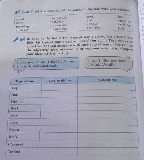 21) 3. a) Check the meaning of the words in the box with your teacher. I (2)synthesmy claquietslowme