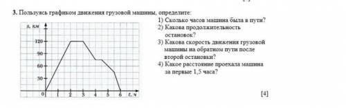 Пользуясь графиком движения грузовой машиныС ПОДРОБНЫМ РЕШЕНИЕМ !​