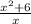 \frac{x^{2}+6 }{x}