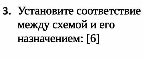 . Установите соответствие между схемой и его назначением: [6]​