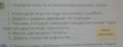 Определи слова по их лексическому значению. Спиши.​