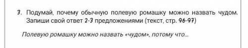 3. Подумай, почему обычную полевую ромашку можно назвать чудом. Запиши свой ответ 2-3 предложениями 