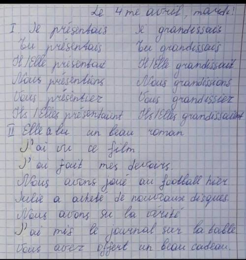 I. Mettez les verbes au Présent: a) acheterb) faireII. Trouvez la réponse pour quelle saison fait-i