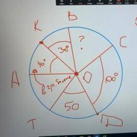 1) Посчитать количество круговых секторов? 2) Найди чему равен BOD ? ​