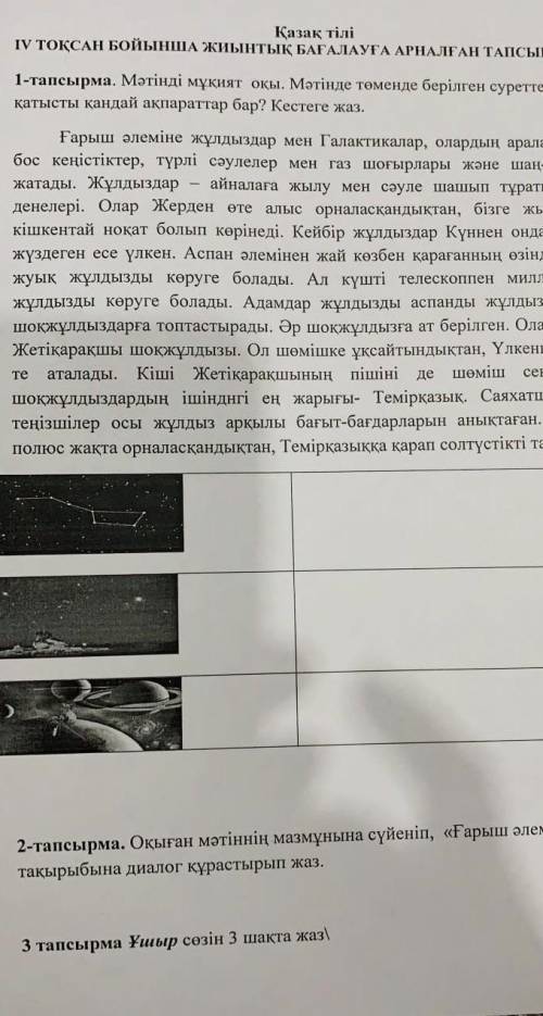 1-тапсырма Мәтінді мұқият оқы. Мәтінде төменде берілген суреттерге қатысты қандай ақпарат бар? ​