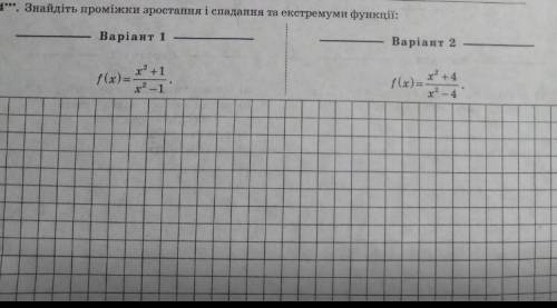 Промижки зростання и спадання функции f(x) =x2+4 /x2-4