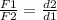 \frac{F1}{F2} = \frac{d2}{d1}