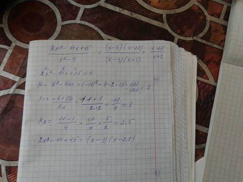 2x2 - 11x+152x2-9скоротите дроб ​