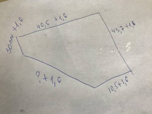 Как вычислить сторону шкафа неправильного пятиугольника?