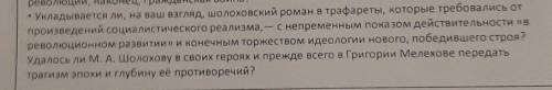 • Укладывается ли, на ваш взгляд, Шолоховский роман в трафареты, которые требовались от произведений