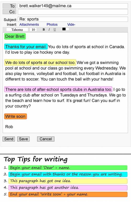 Write your pen-friend about favourite sports for teenagers in Kazakhstan. Look at the example and us