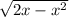 \sqrt{2x - x {}^{2} }