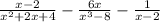 \frac{x - 2}{x { }^{2} + 2x + 4 } - \frac{6x}{x {}^{3} - 8 } - \frac{1}{x - 2}