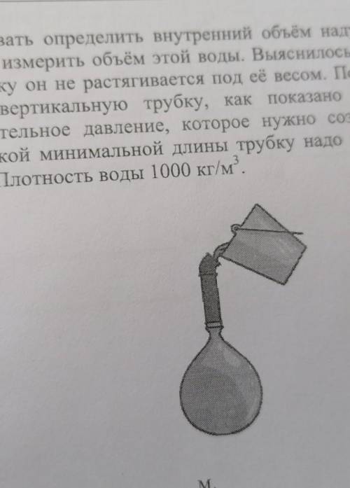 Антон решил попробовать определить внутренний объем надутого воздушного шарика, наполнив его водой и
