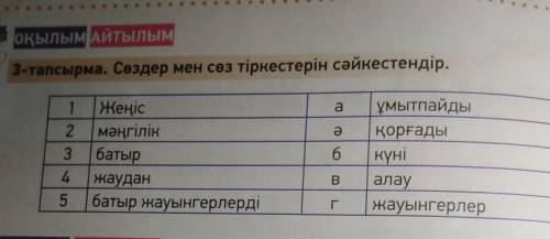 Упражнения №3 Жеңісмәңгілікбатыржауданбатыр жауынгерлердіФОұмытпайдықорғадыкүніалаужауынгерлер​