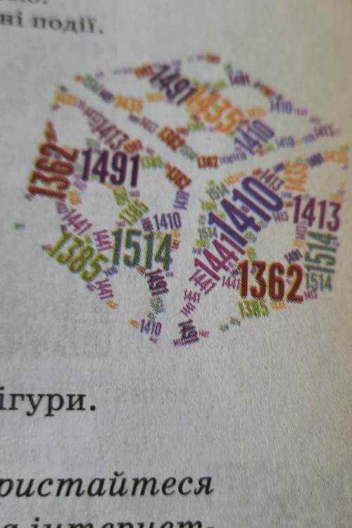 2. Історична числоВА ХМАРИНКА Виконайте завдання з числовою хмаринкою.1. Назвіть закодовані у хмарин