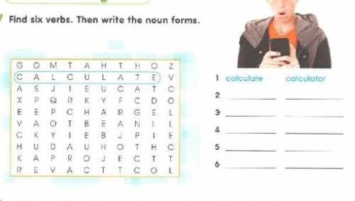 Find Six Words Write The noun forms​