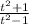 \frac{ {t }^{2} + 1 }{ {t}^{2} - 1}