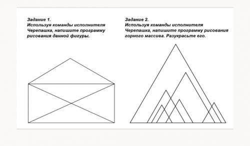 Используя команды исполнителя черепашка напишите программу ​