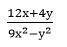 3.Упростить выражение и найти числовое значение при х=1, у=-1 (12х+4у)/(〖9х〗^2-у^2 )