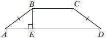 Квадрат ABCD - равнобедренная трапеция, BC = 12 см, AD = 28 см, AB = 10 см. Рассчитайте длину BE тра