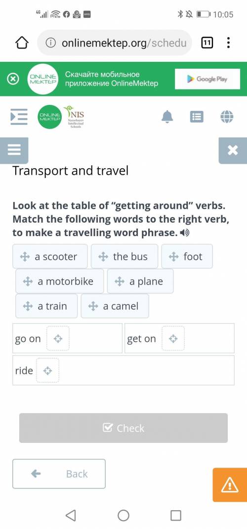 Transport and travel Read the text carefully. Then read the sentences. Type in one word from the tex