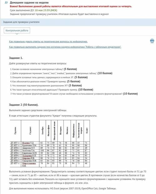 Задание 1.Дайте развернутые ответы на теоретические вопросы:Каково основное назначение электронных т