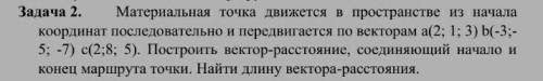 Материальная точка движется в пространстве из начала координат последовательно​