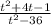 \frac{ {t}^{2} + 4t - 1 }{t {}^{2} - 36}