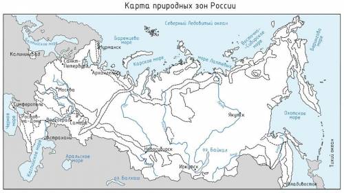 Контурная карта природные зоны распечатать