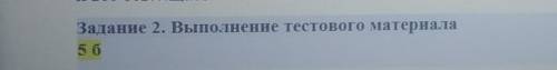 Задание 2. Выполнение тестового материала 5 б​