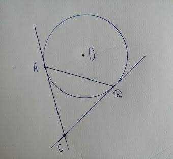 AC,CD-касательные ,CD=14,∠ACD=60°, AD=?