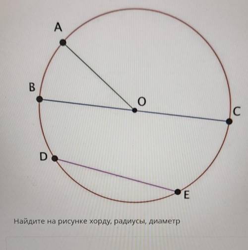 Найдите на рисунке диаметр радиус хорда и центр окружности учи ру