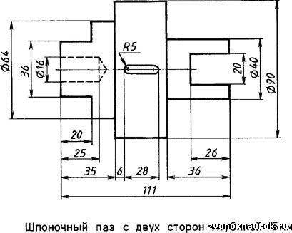 Графическая работа 4. Выполните необходимые сечения одного из валиков.