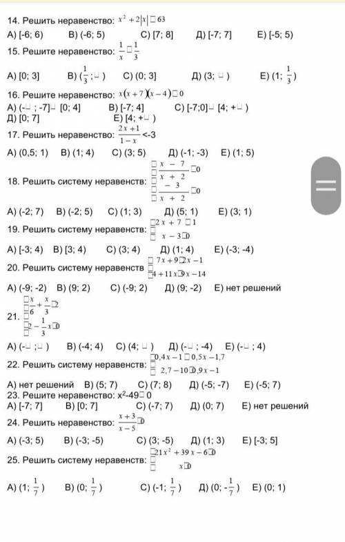 Тест по Алгебре Я сижу в классе.